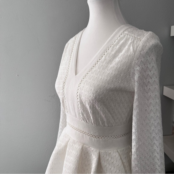 MAJE Rossignol white Fit-and-Flare Mini Dress size 1 or Small - Picture 6 of 16